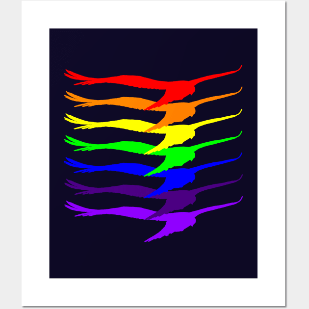 Fly into the Rainbow Wall Art by artsandherbs